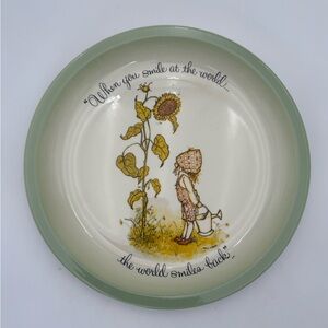 Vintage Holly Hobbie Collectors Plate - “When you smile at the world . . .”